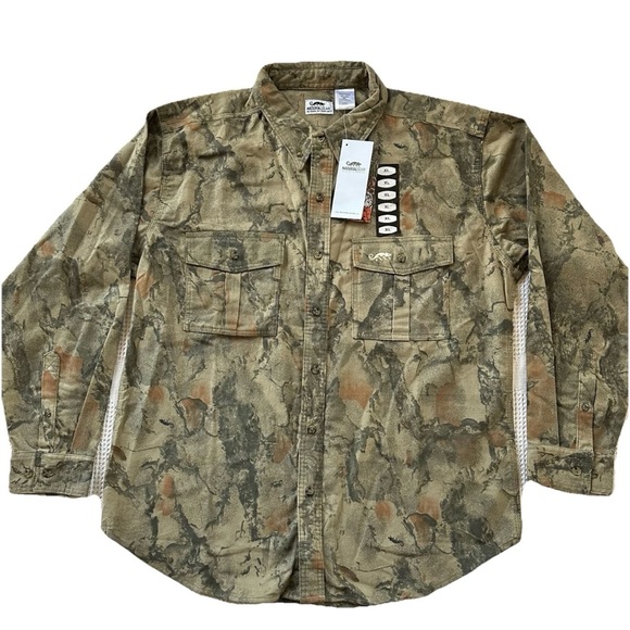 NWT Natural Gear Outdoorsman Button Up Flannel Shacket XL - Hunting Fishing Camo - Picture 1 of 8